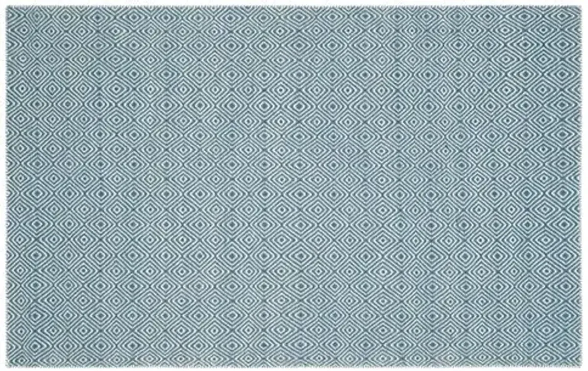 Dusan Flat-Weave Rug - Blue/Ivory - Blue