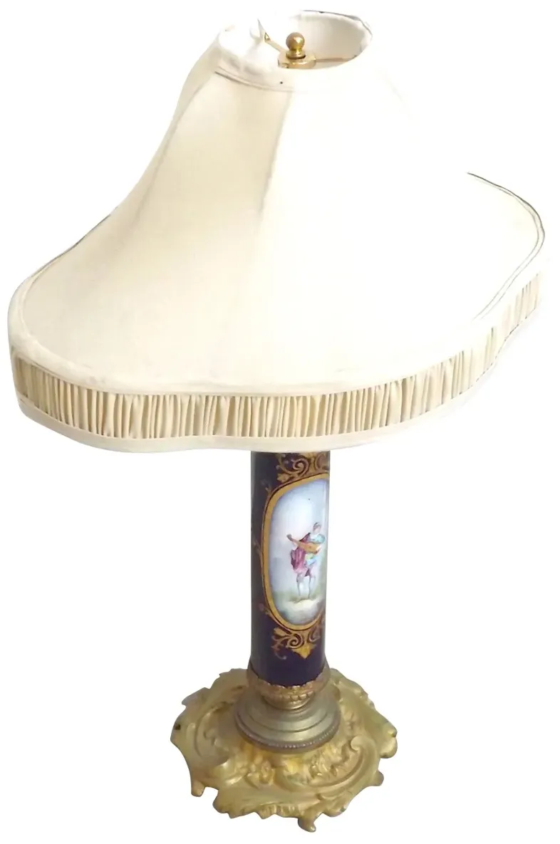 Antique Porcelain Sèvres Lamp - Vermilion Designs