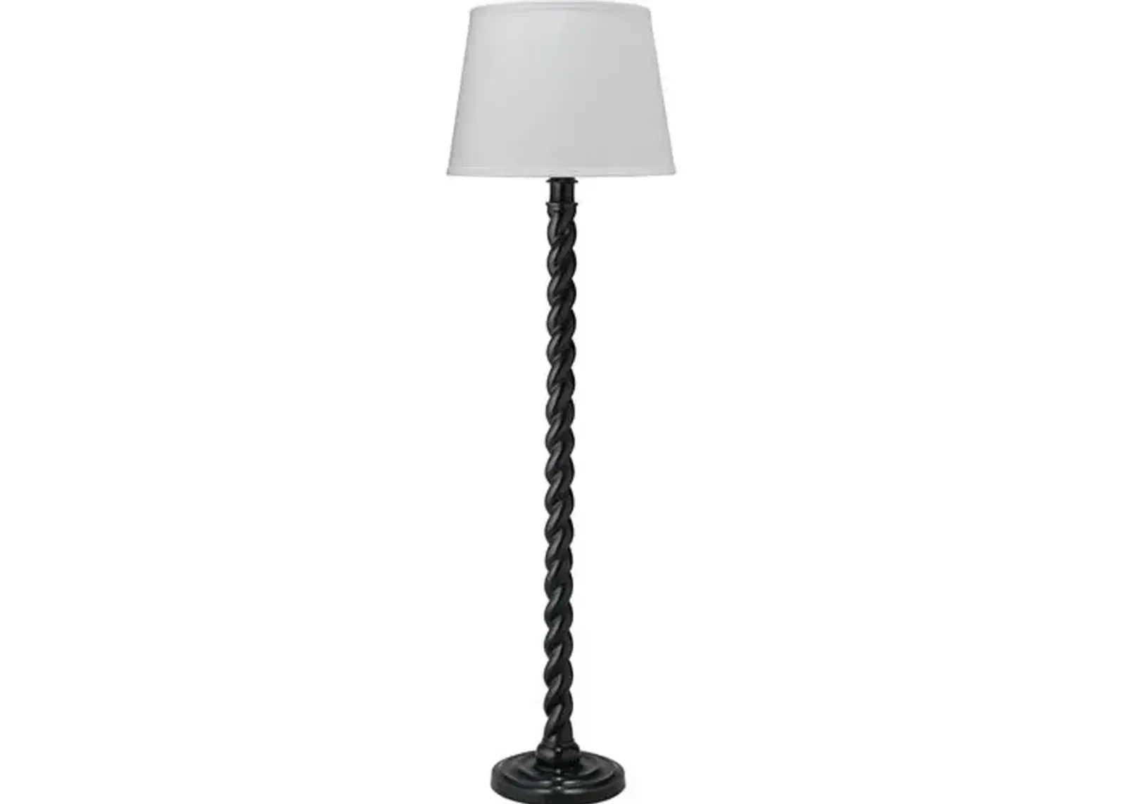 Barley Twist Floor Lamp - Black - Jamie Young Co.