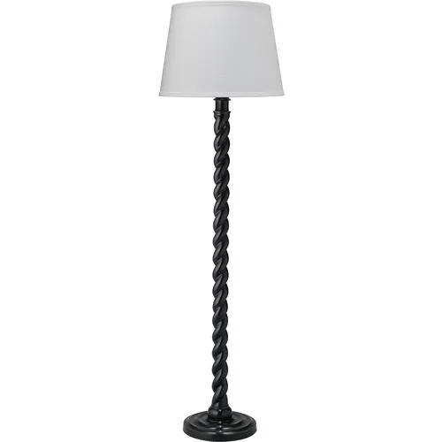 Barley Twist Floor Lamp - Black - Jamie Young Co.