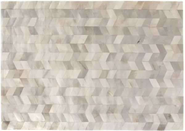 Stitched Chevron Hide, Gray