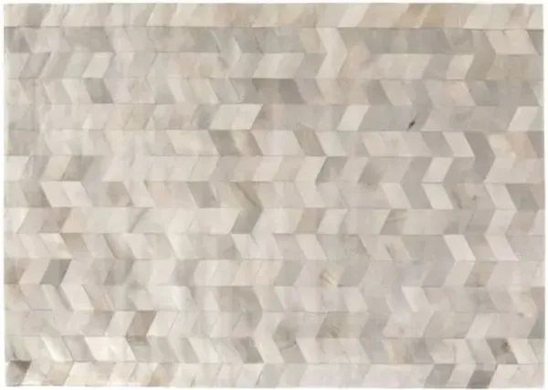 Stitched Chevron Hide - Gray - Exquisite Rugs - Gray - 8'x11'