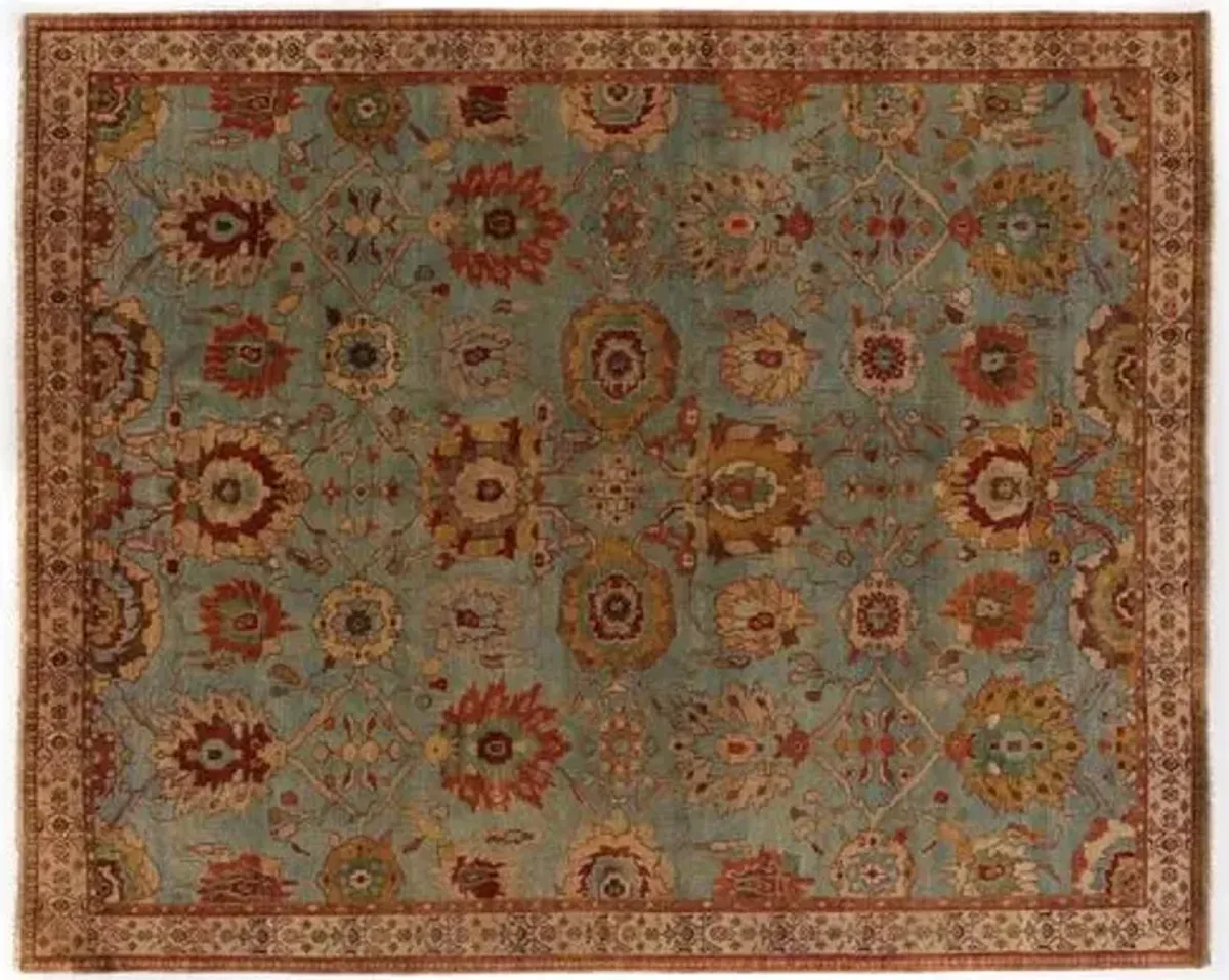 8'x10' Serapi Rug - Blue - Exquisite Rugs - Brown - Brown