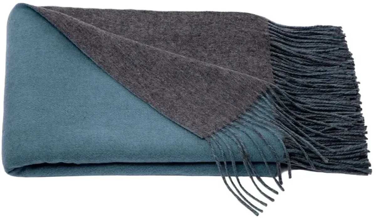 Reversible Cashmere Blend Throw, Lake