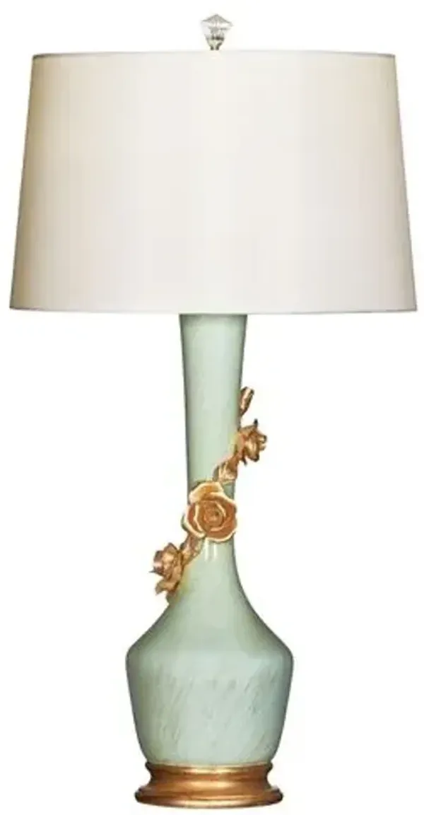 Valentina Table Lamp - Celadon/Gold - Bradburn Home
