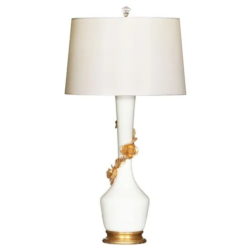 Valentina Table Lamp - White/Gold - Bradburn Home