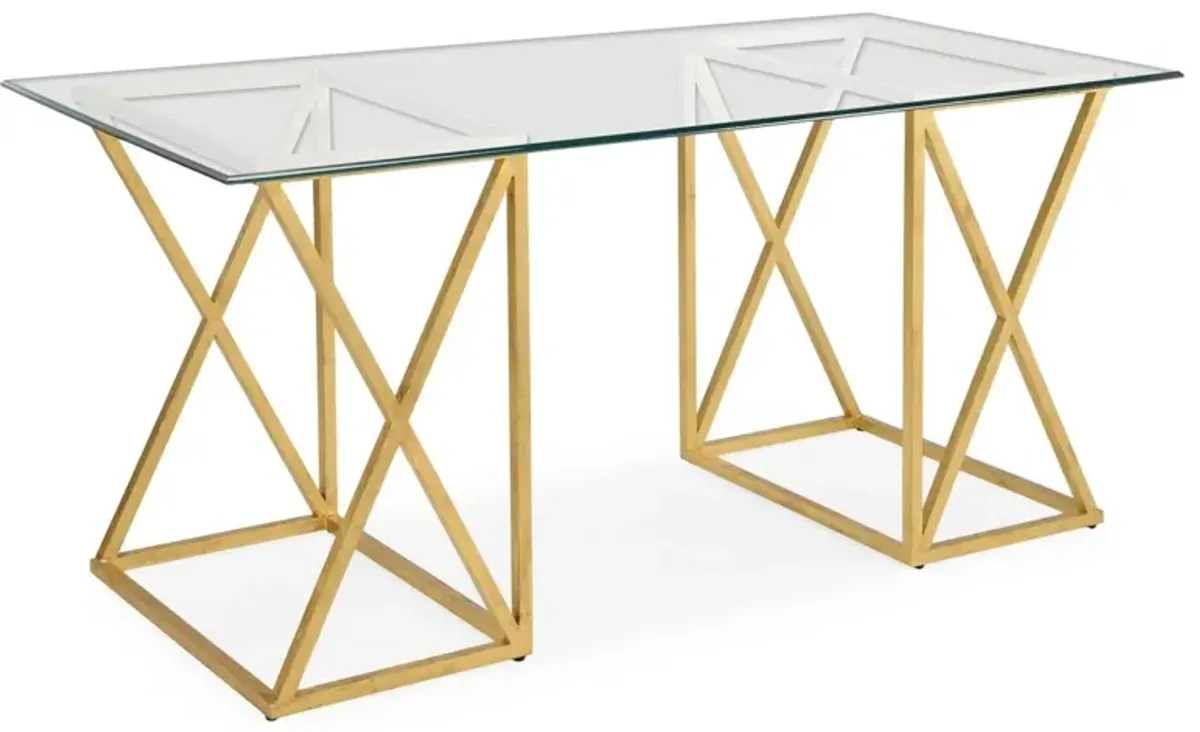 Agnes 65" Gilt Desk, Gold Leaf