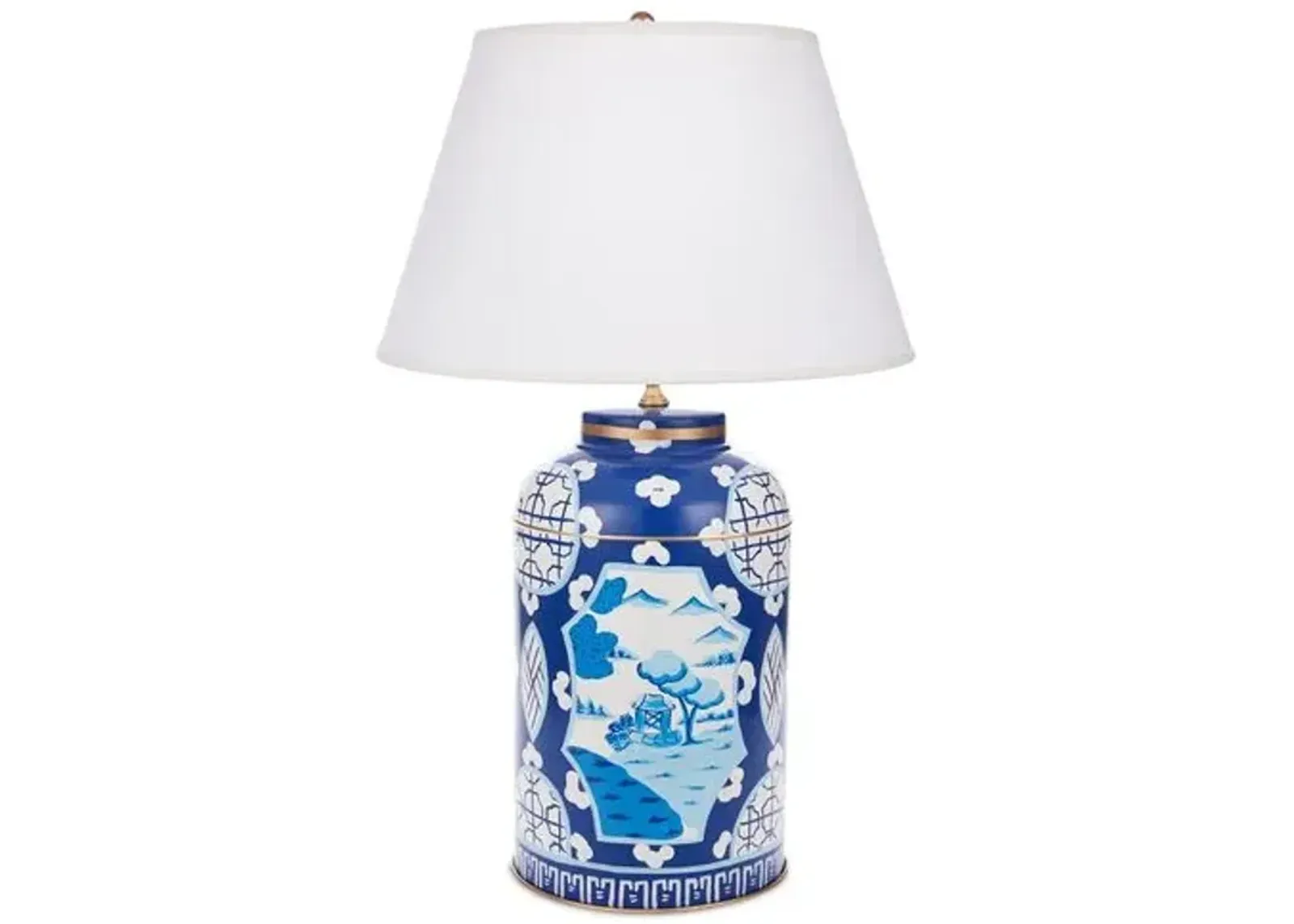 Small Canton Table Lamp - Blue - Dana Gibson