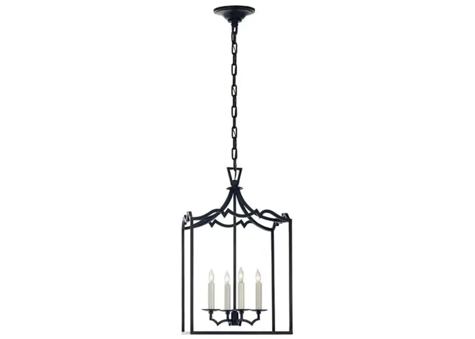 Visual Comfort - Darlana Small Fancy Lantern - Aged Iron - Black