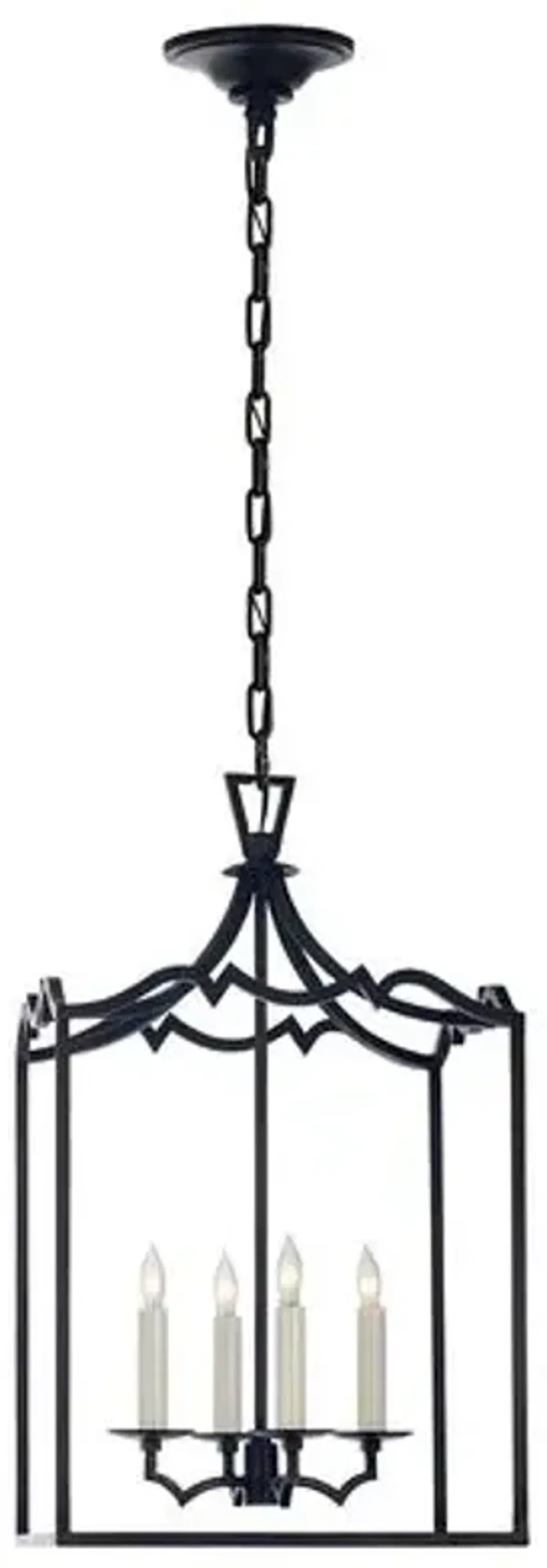 Visual Comfort - Darlana Small Fancy Lantern - Aged Iron - Black