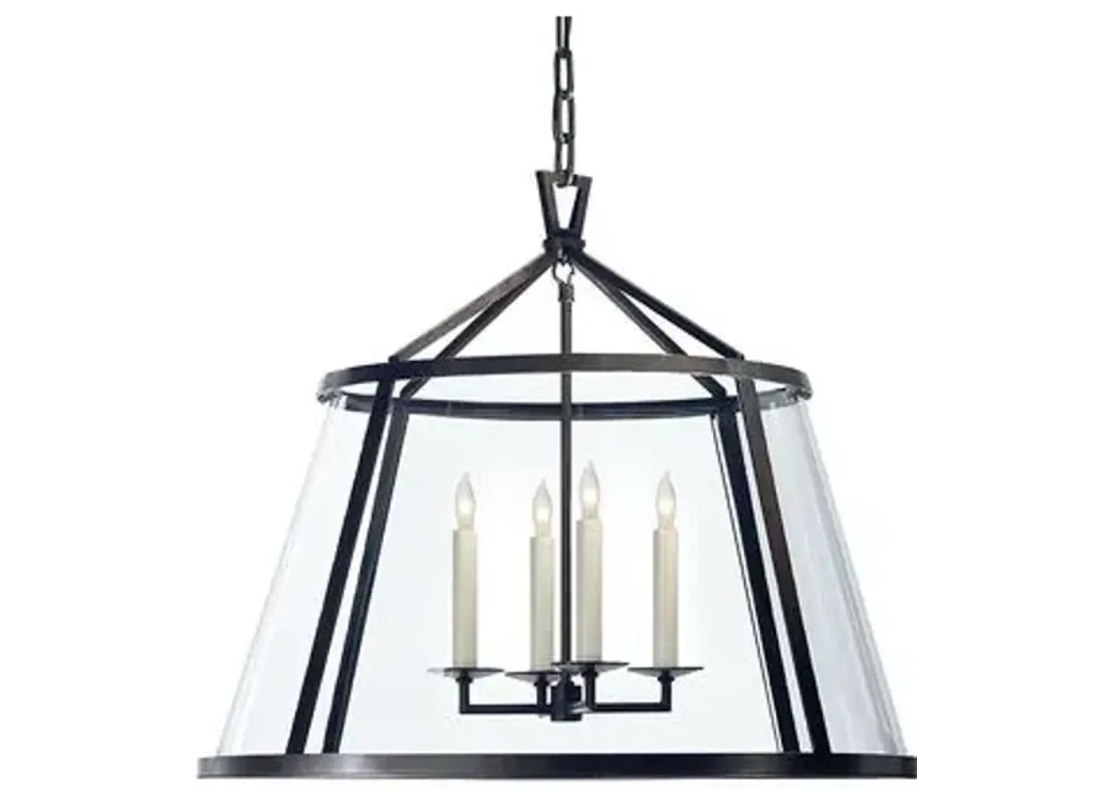 Visual Comfort - Darlana 24" Pendant - Aged Iron - Black