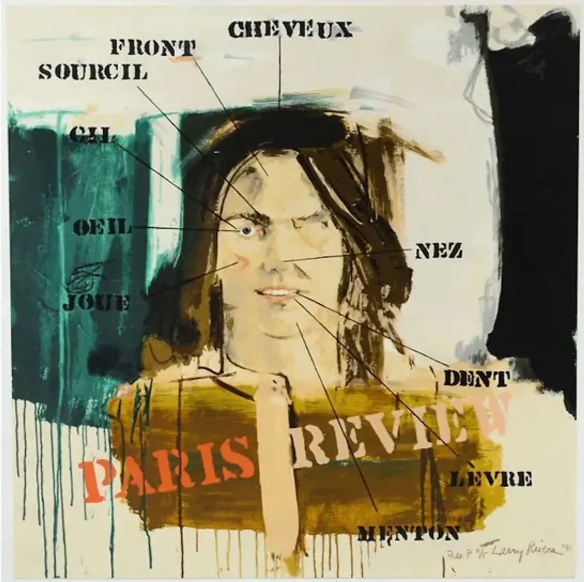 "[Paris Review]" by Larry Rivers - Vermilion Designs - Ivory