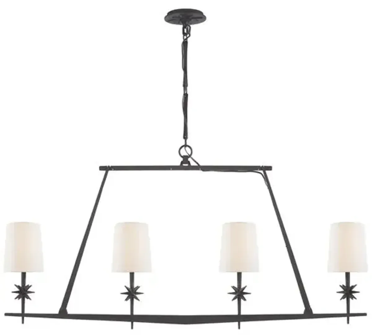 Visual Comfort - Etoile Linear Chandelier - Blackened Rust