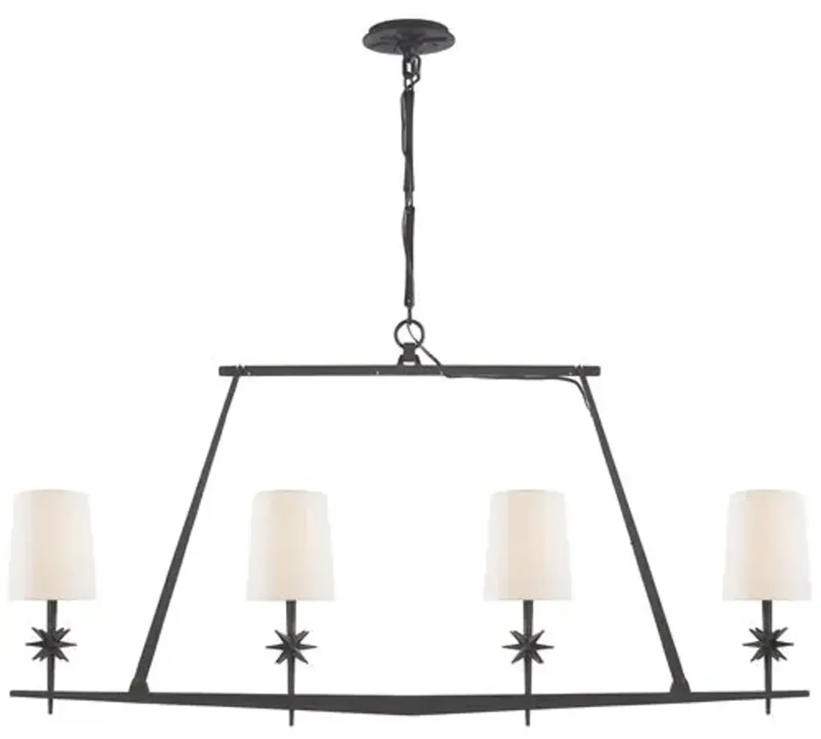 Visual Comfort - Etoile Linear Chandelier - Blackened Rust