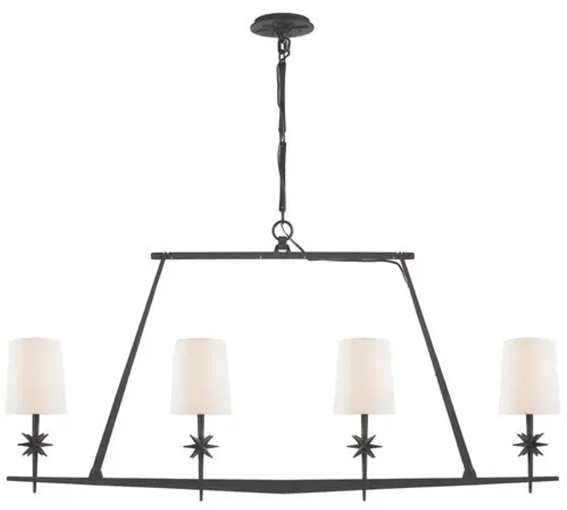 Visual Comfort - Etoile Linear Chandelier - Blackened Rust