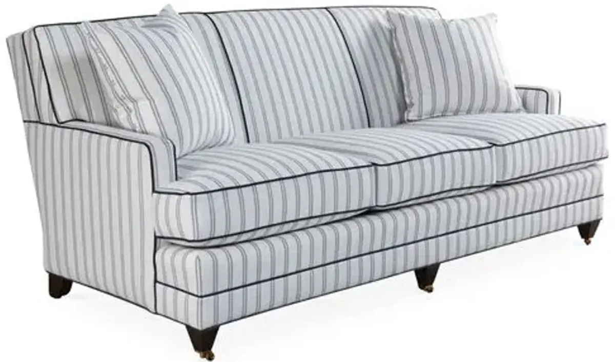 Maxfield Sofa - Navy/Ivory Sunbrella - Joe Ruggiero