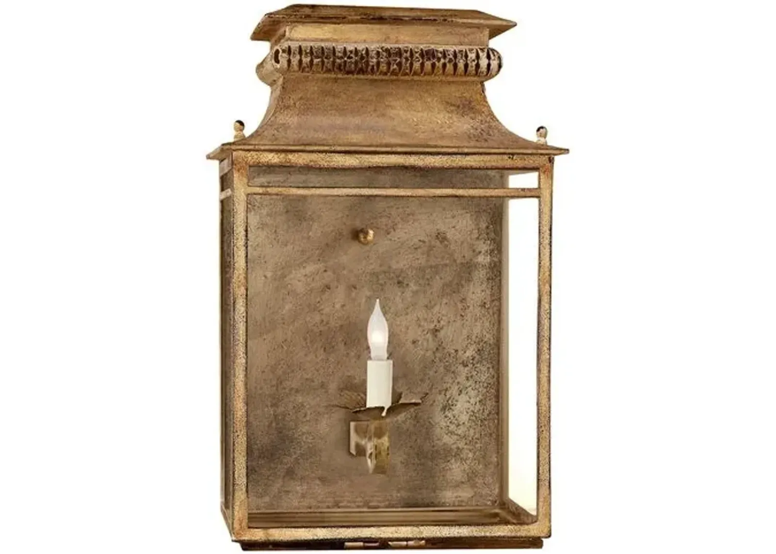 Visual Comfort - Flea Market Lantern - Gilded Iron - Gold