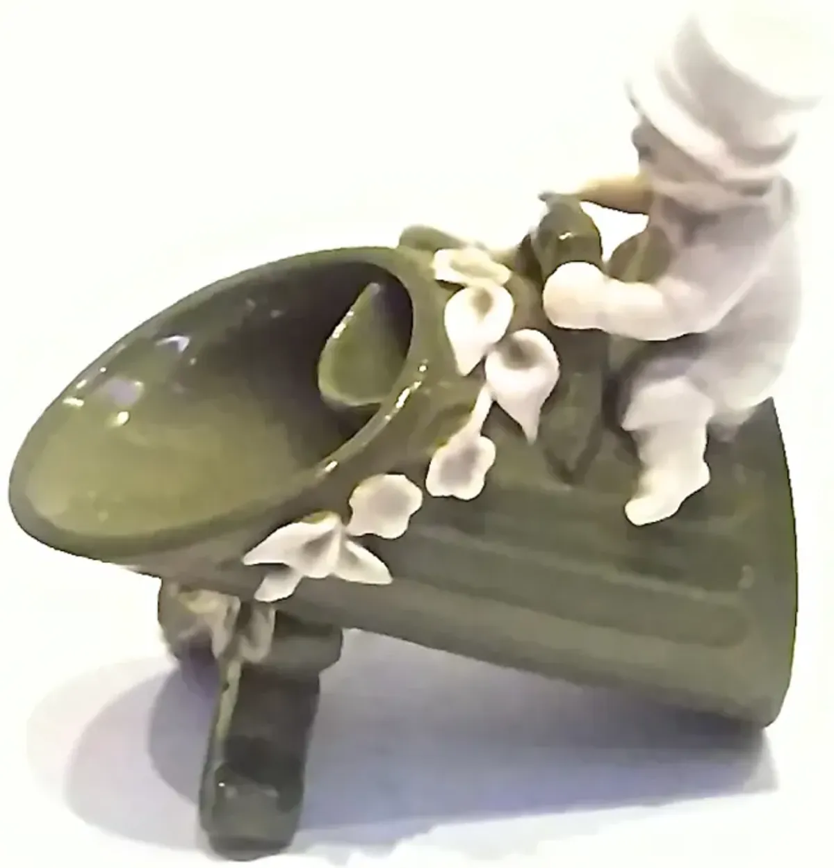 19th-C. Porcelain Salt Cellar - Vermilion Designs - Green