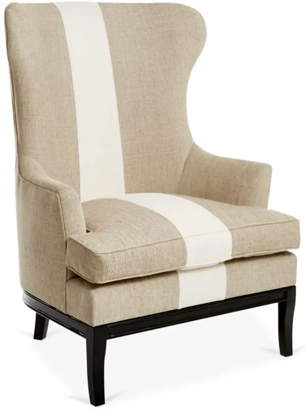 Calhoun Wingback Chair, Stripe