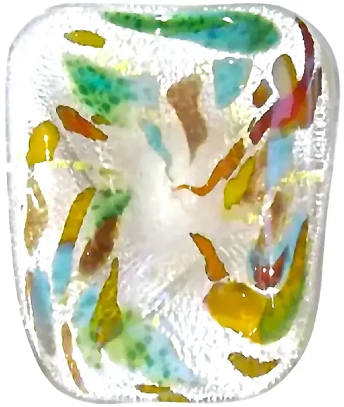 MCM Irridescent Colored Glass Dish - Vermilion Designs - Ivory