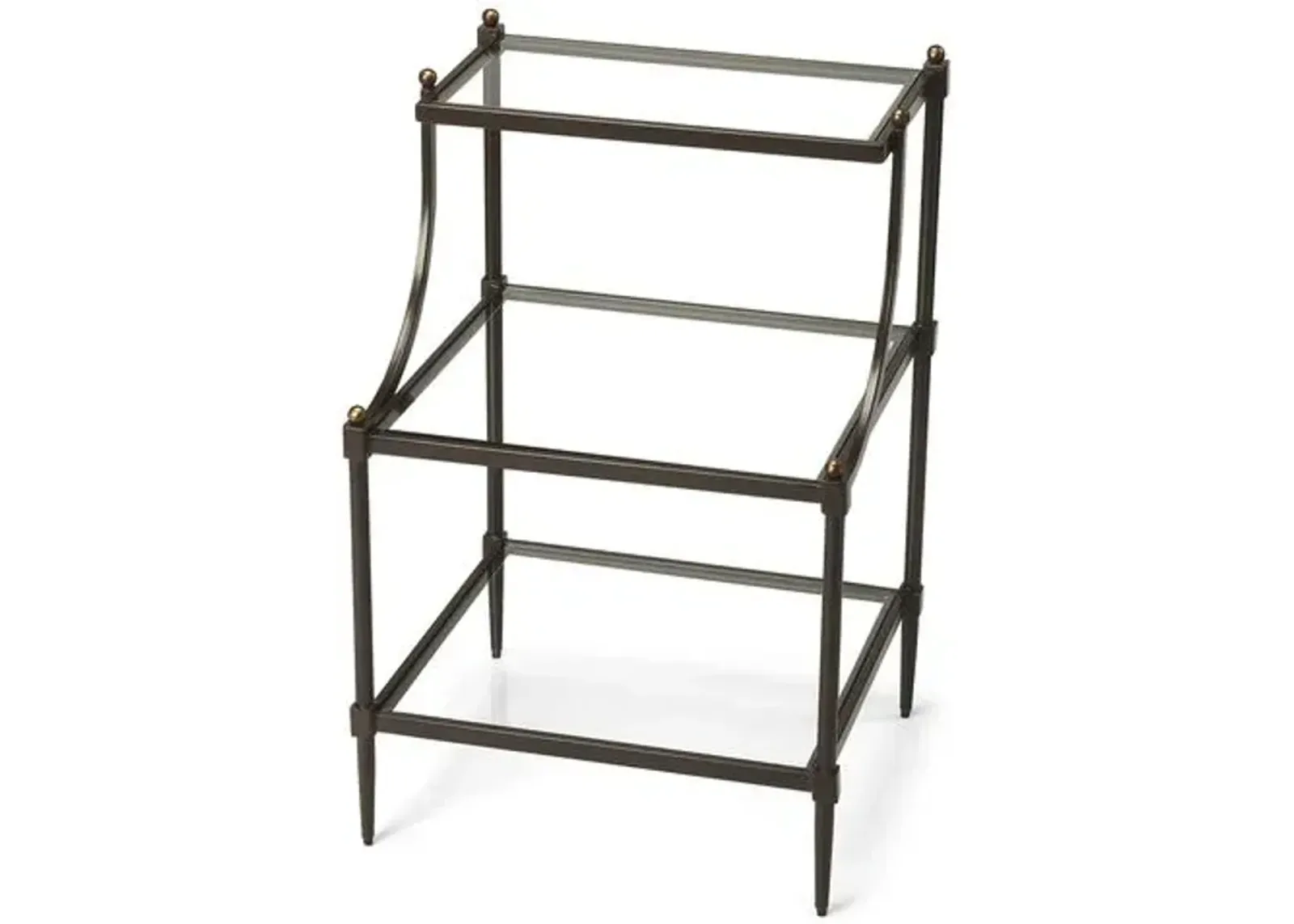 Liv Tiered Side Table - Bronze - Brown