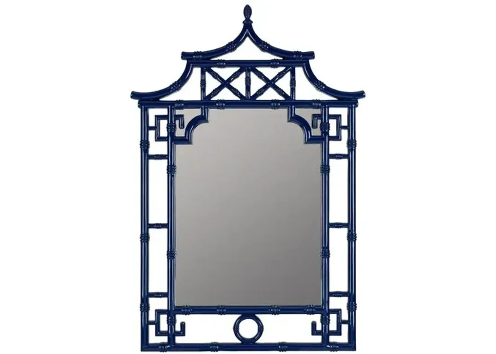 Isla Chinoiserie Wall Mirror - Cobalt