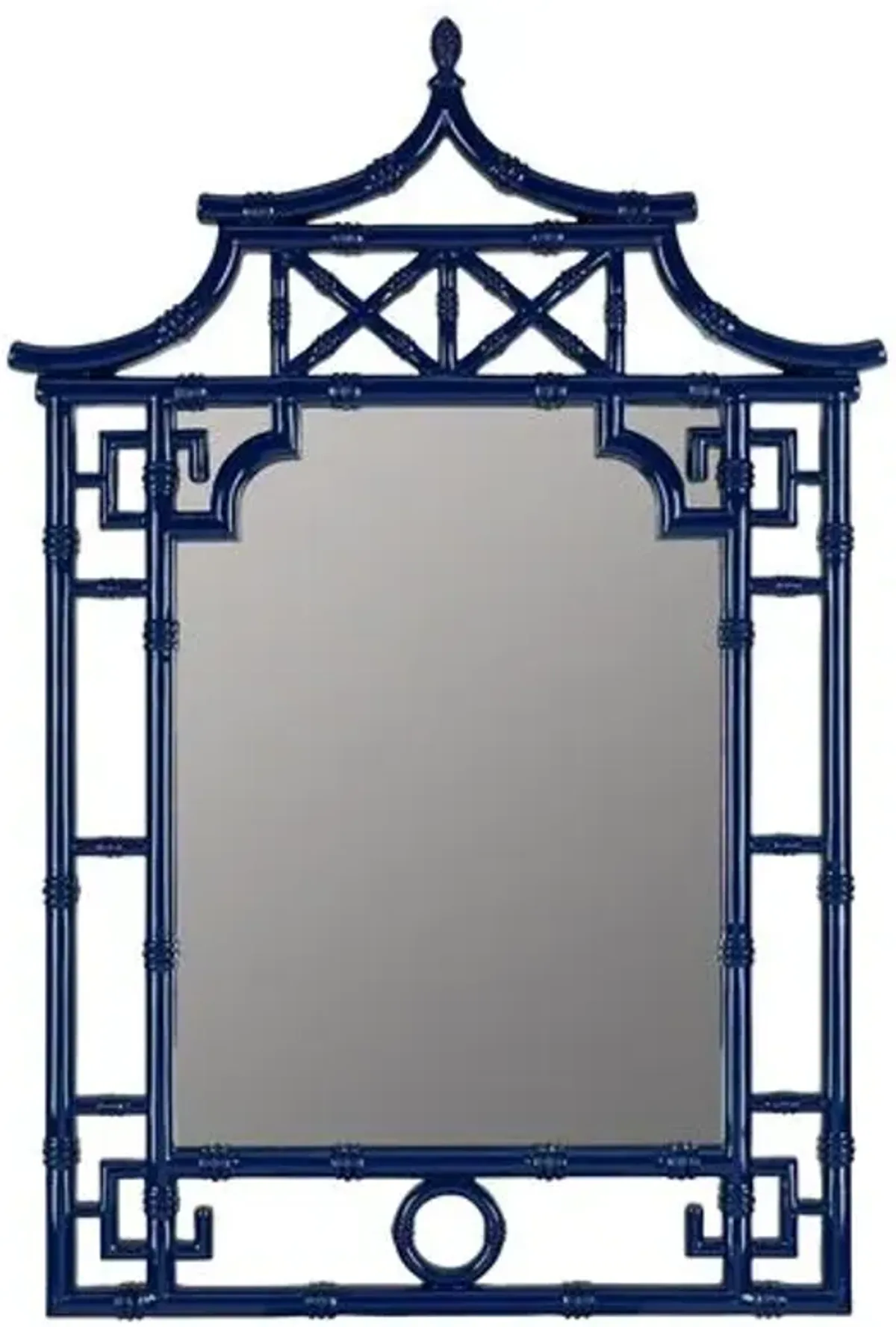 Isla Chinoiserie Wall Mirror - Cobalt