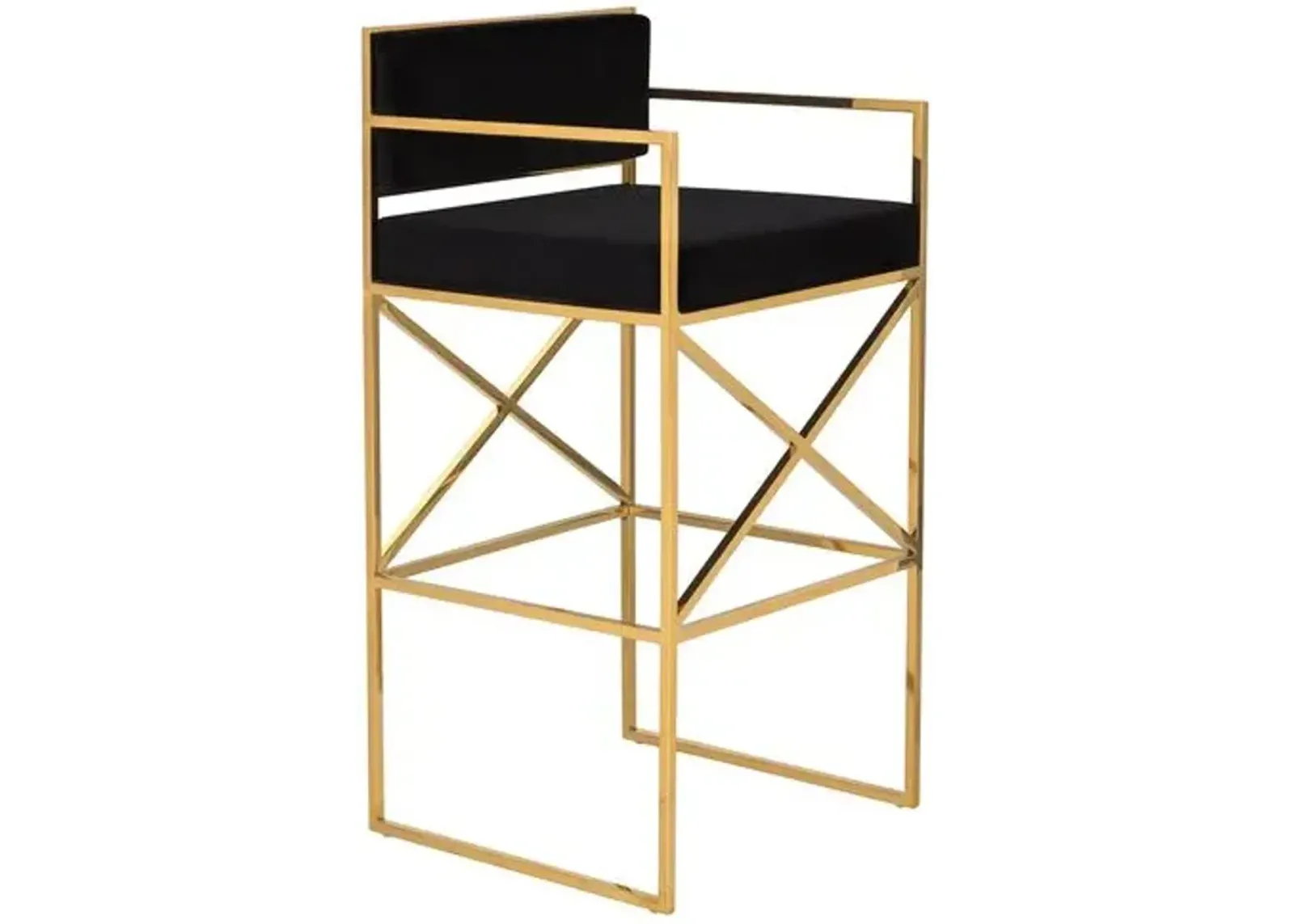 Walsh Barstool - Black/Gold