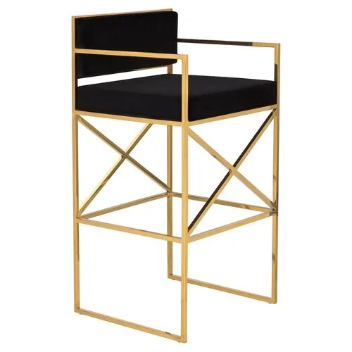 Walsh Barstool - Black/Gold