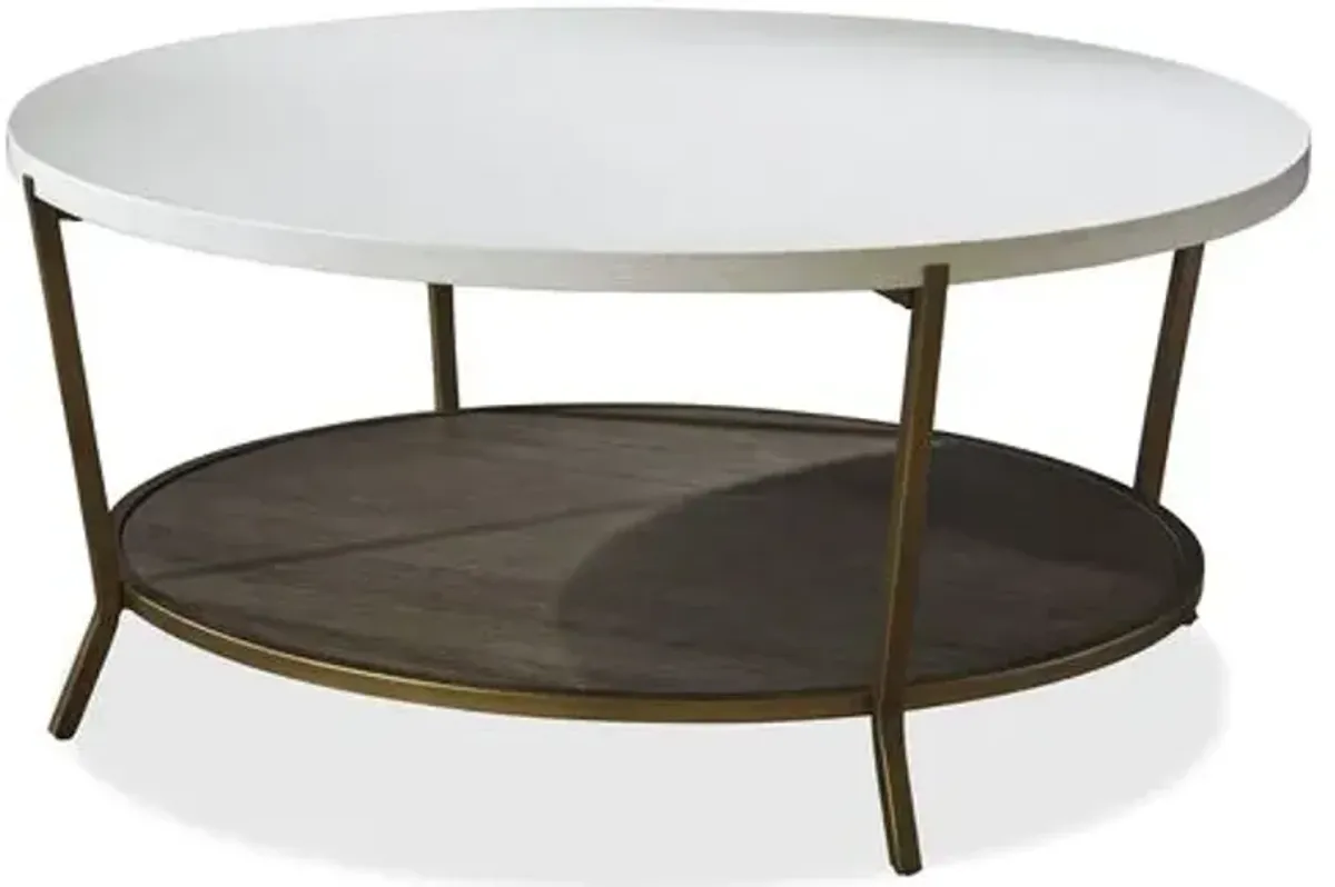 Playlist Coffee Table - Bronze/White Stone