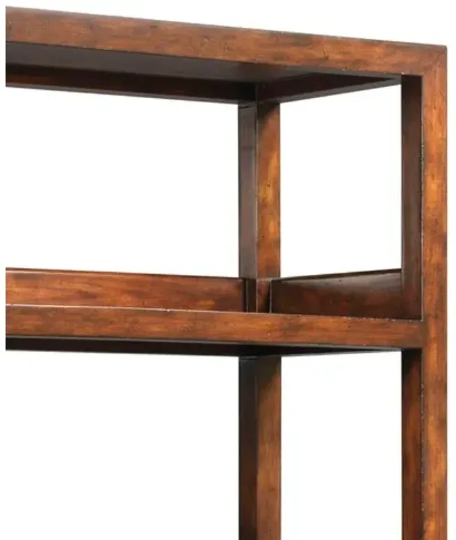 La Grange 76" Bookcase - Sienna/Honey - Brown