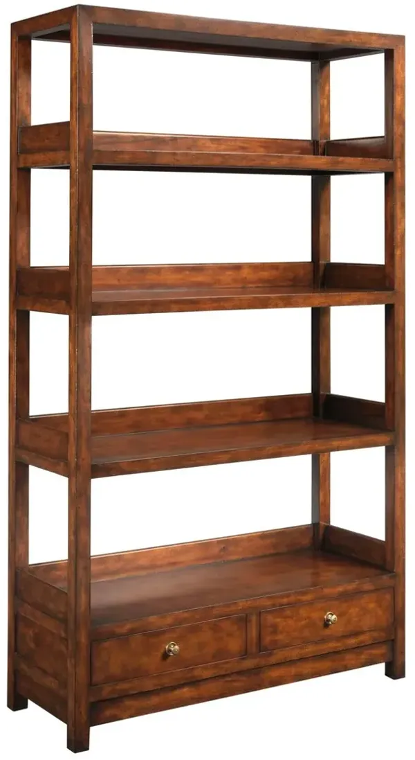 La Grange 76" Bookcase, Sienna/Honey