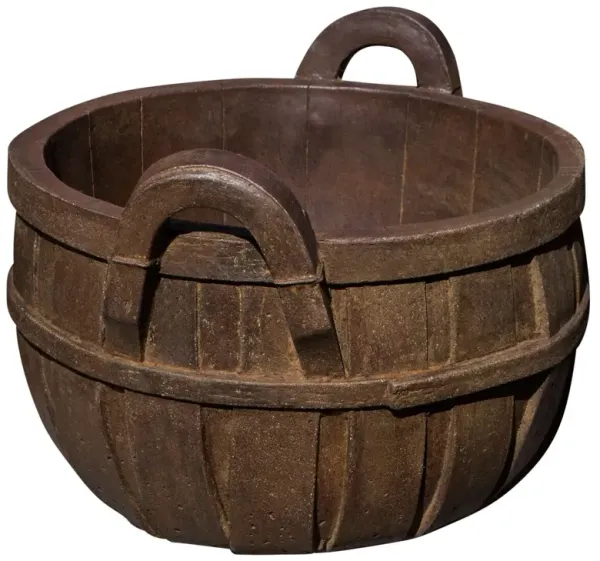 17" Apple Basket Planter, Brown