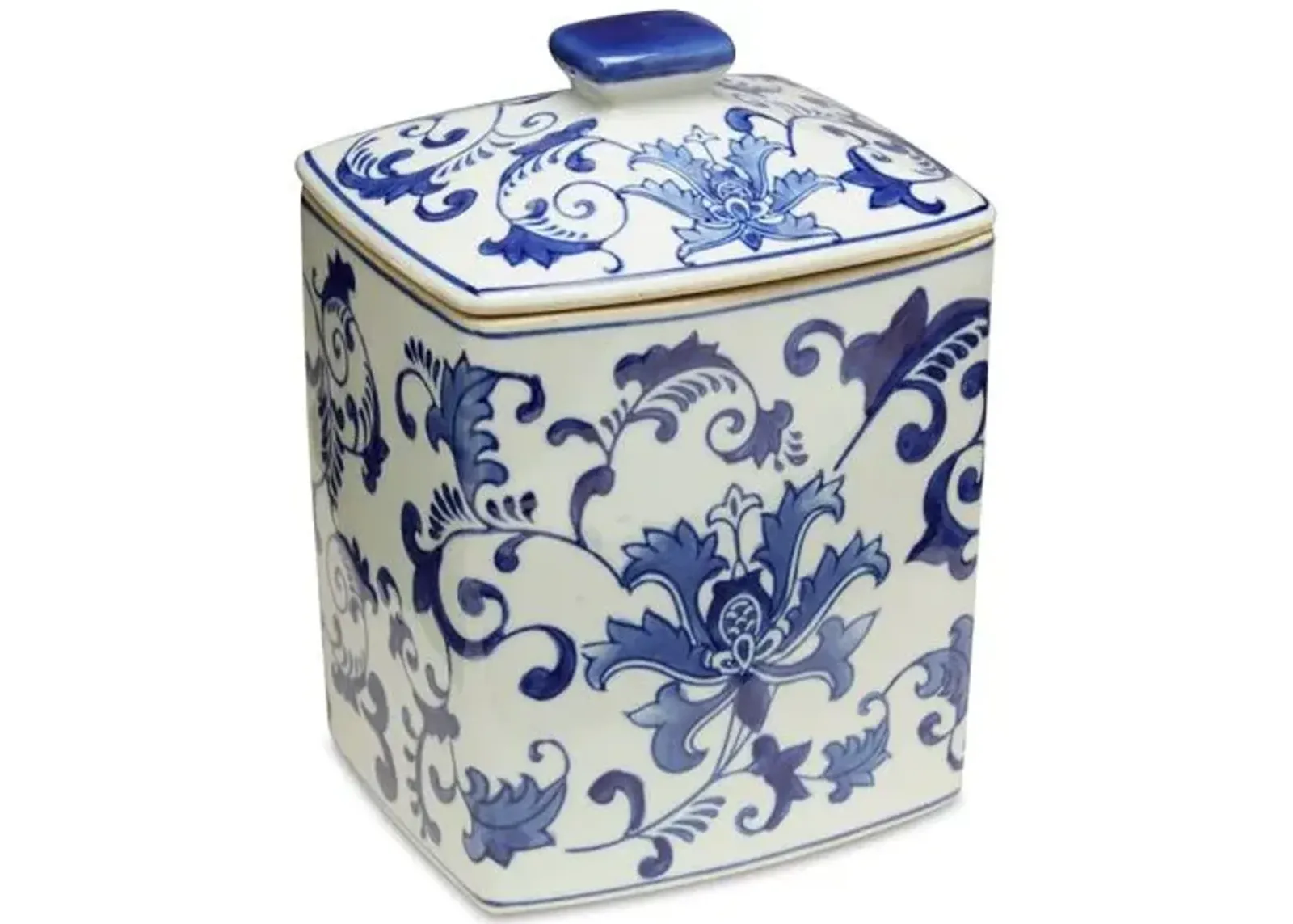 8" Nanine Canister - Blue/White