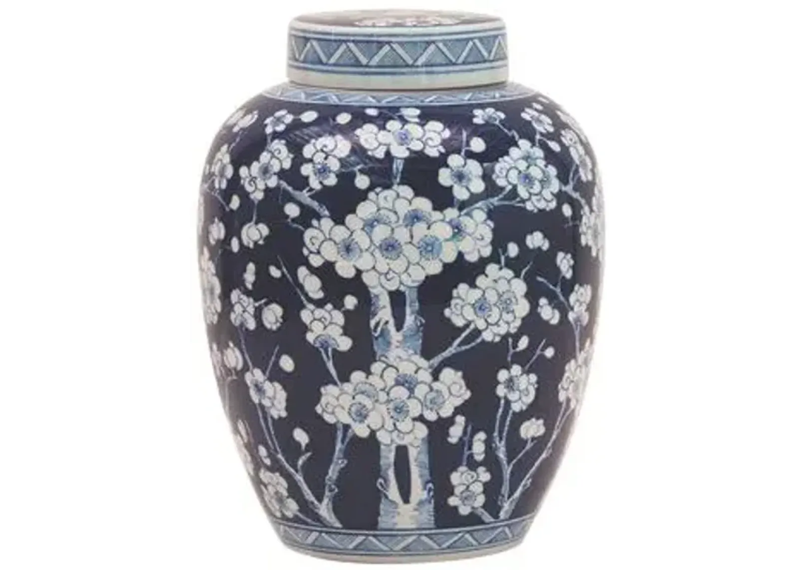 14" Sakura Jar - Blue/White - Port 68