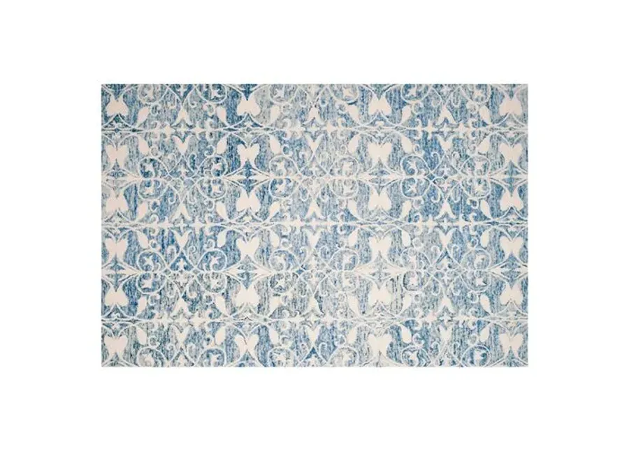 Johnstown Rug - Dark Blue/Ivory - Blue