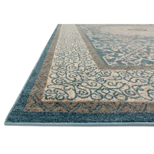 Levan Rug - Blue/Sand - Blue