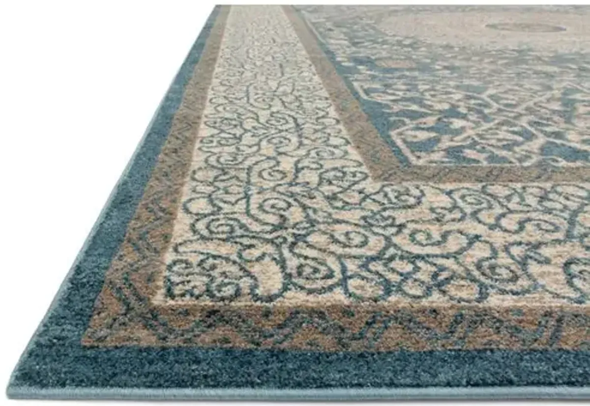 Levan Rug - Blue/Sand - Blue