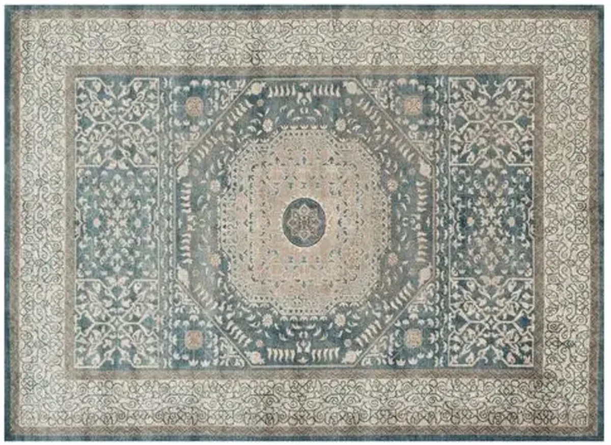 Levan Rug - Blue/Sand - Blue