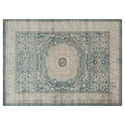 Levan Rug - Blue/Sand - Blue