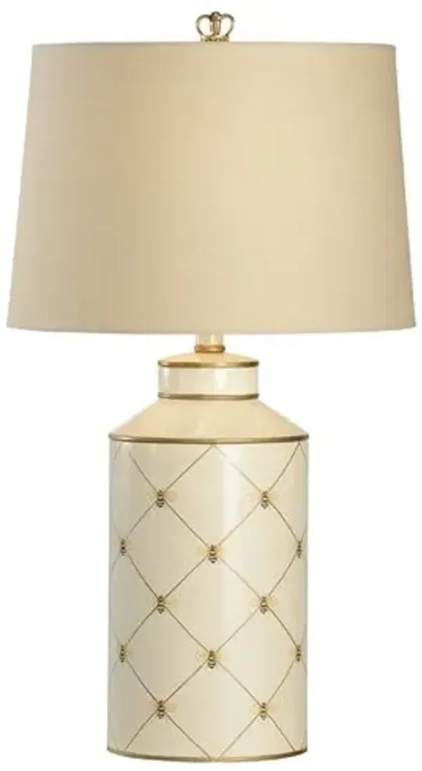 Queen Bee Lamp - White/Gold - Chelsea House