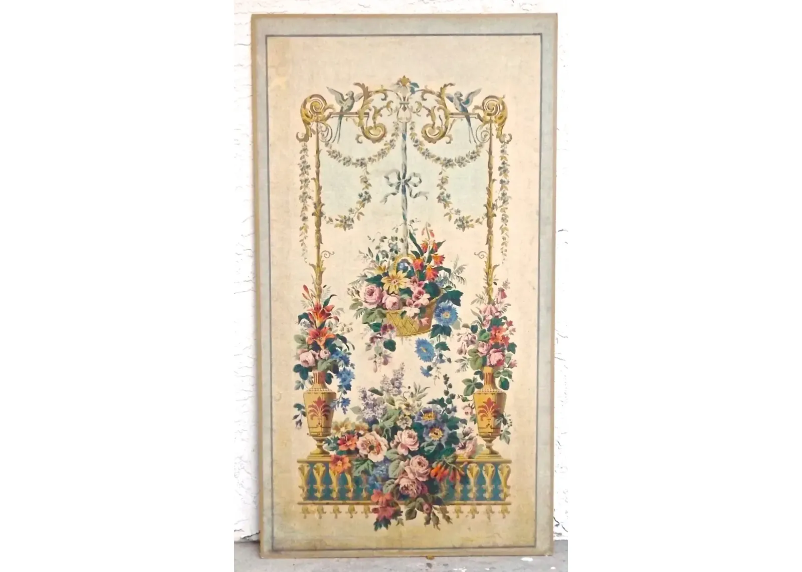 Ant Aubusson Tapestry Wall Panel - Vermilion Designs - Ivory