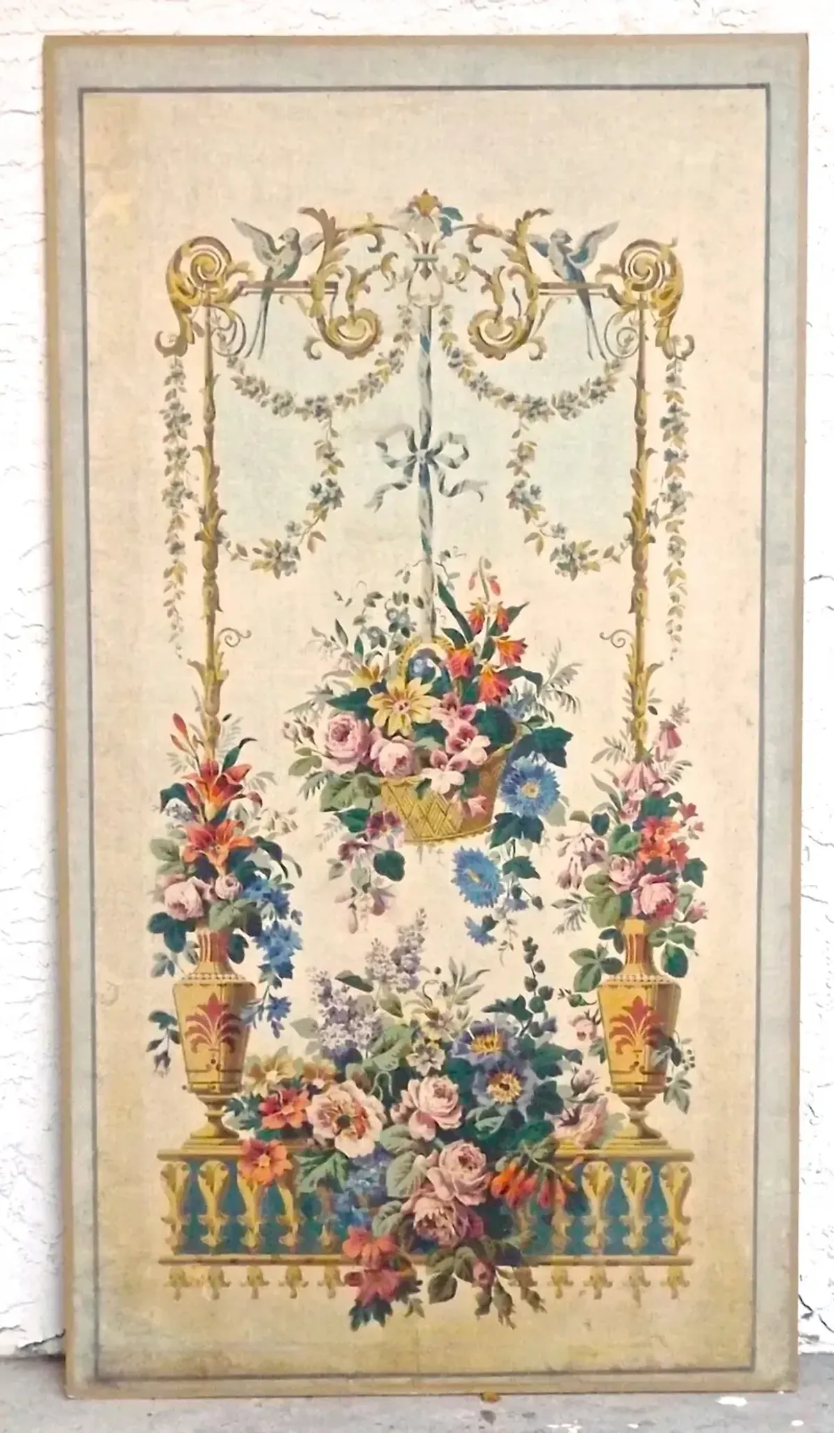 Ant Aubusson Tapestry Wall Panel - Vermilion Designs - Ivory