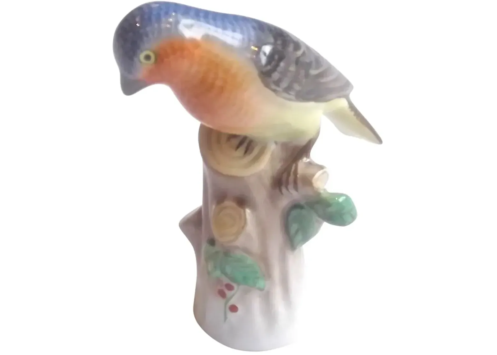 Herend Porcelain Wildbird Figurine - Vermilion Designs - White