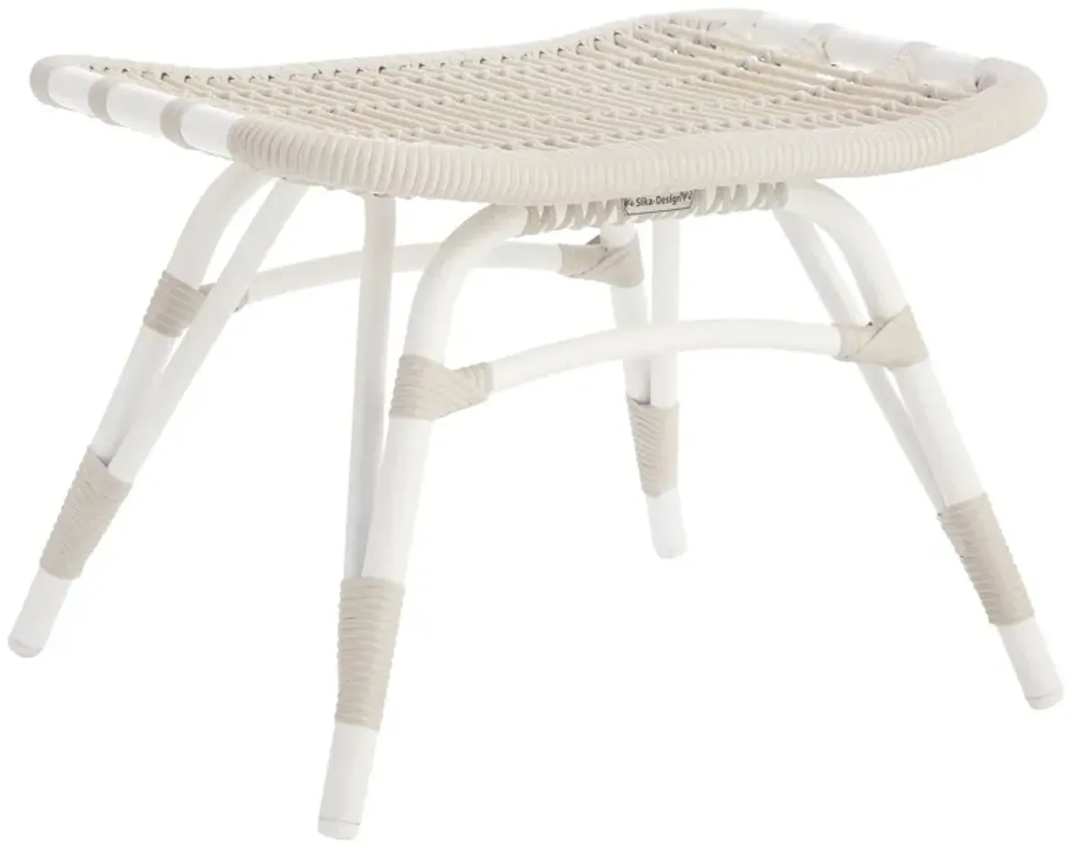 Monet Outdoor Ottoman, Dove White