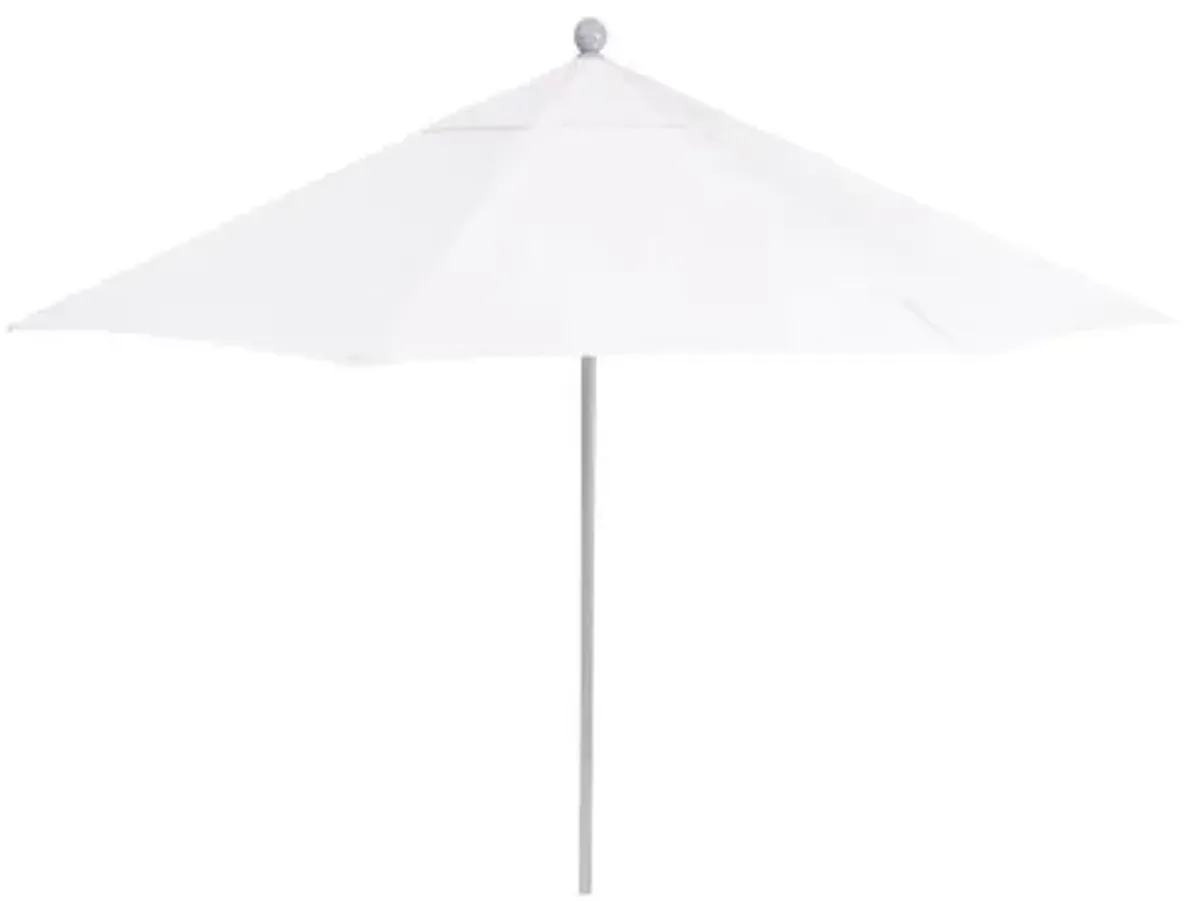 Market Patio Umbrella - Natural/Silver Sunbrella - White