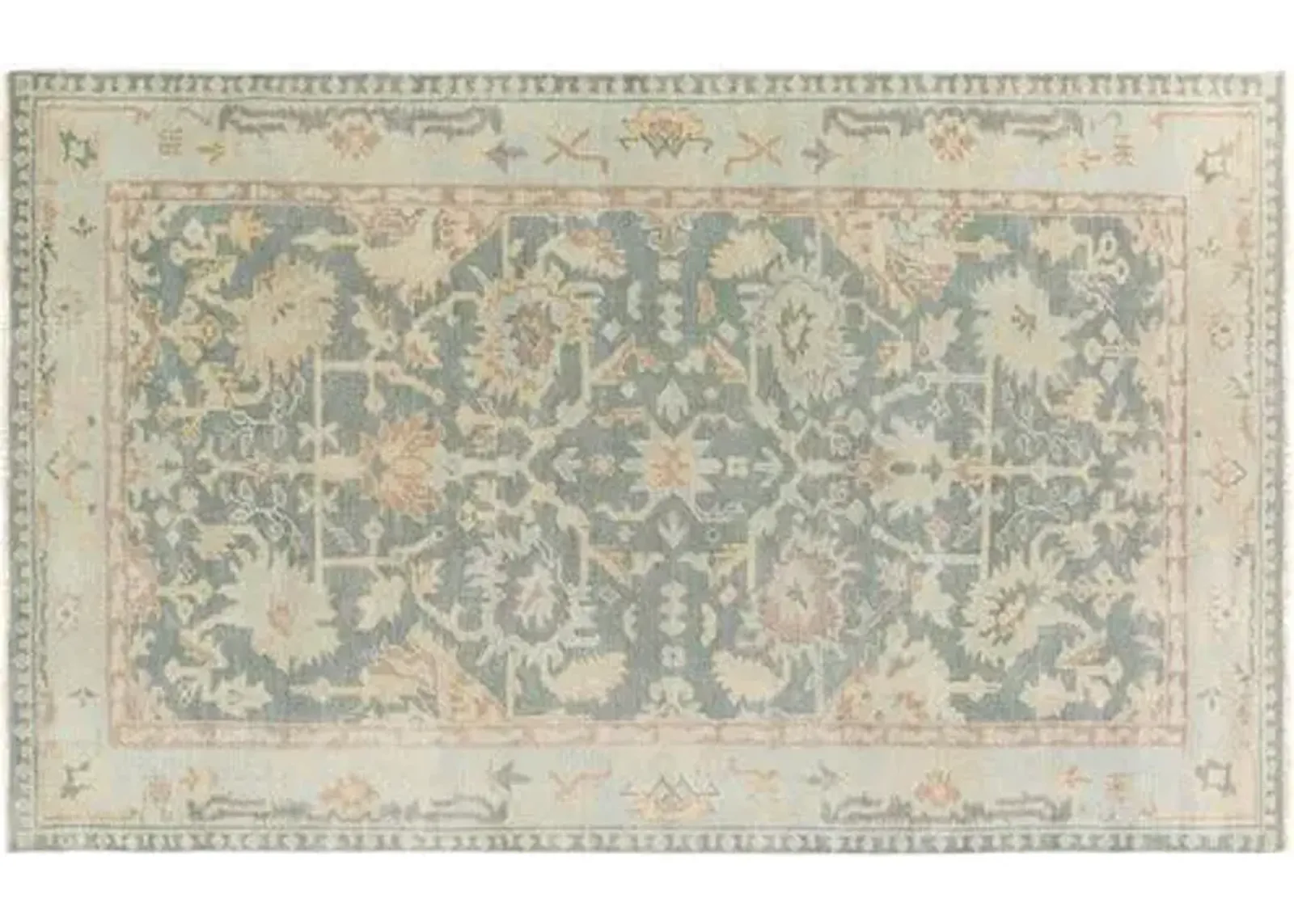 Baen Rug - Slate/Seafoam - Beige - Beige