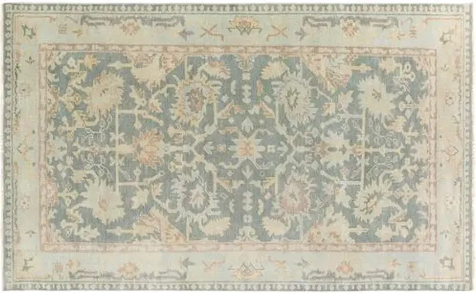 Baen Rug - Slate/Seafoam - Beige - Beige