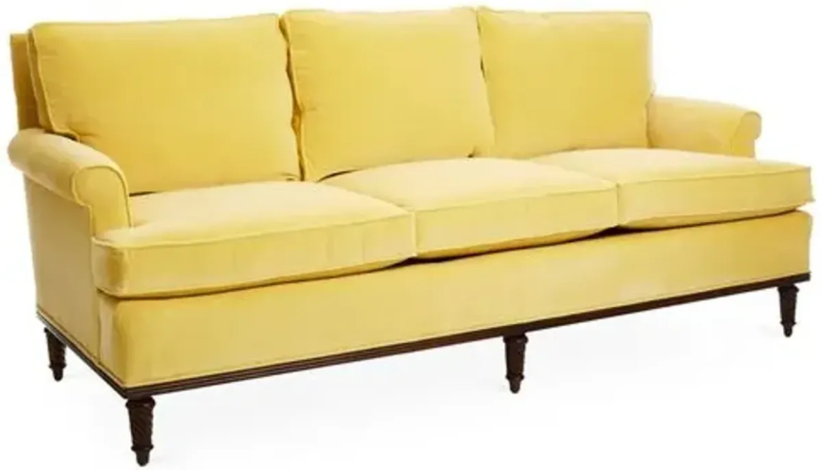 Garbo Sofa - Canary Velvet