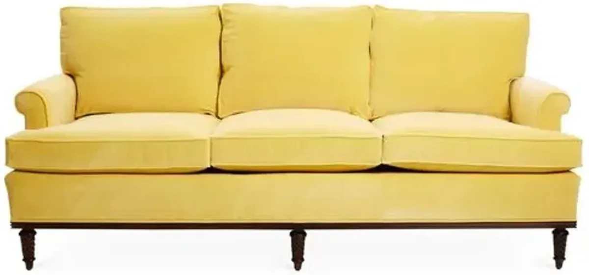 Garbo Sofa - Canary Velvet